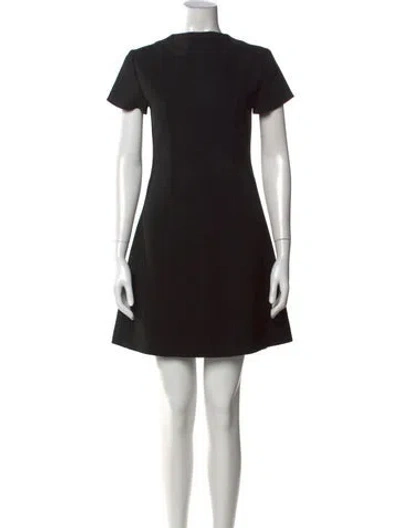 Pre-owned Theory Crew Neck Mini Dress In Black