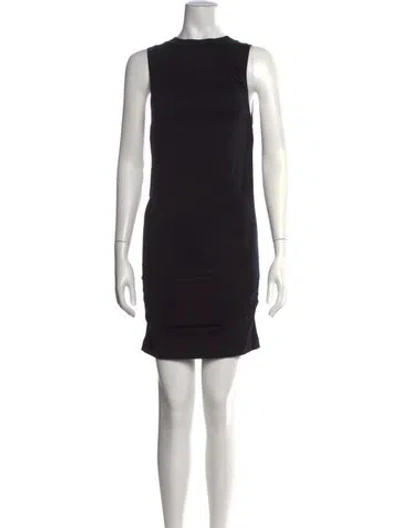 Pre-owned Theory Crew Neck Mini Dress In Black