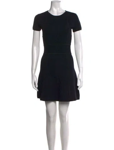 Pre-owned Theory Crew Neck Mini Dress In Black