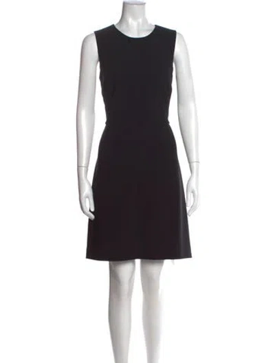Pre-owned Theory Crew Neck Mini Dress In Black