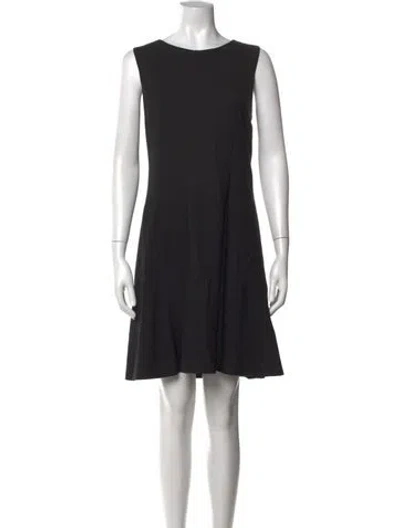 Pre-owned Theory Crew Neck Mini Dress In Black