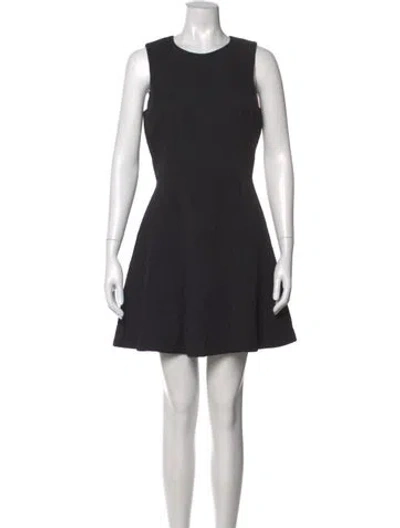 Pre-owned Theory Crew Neck Mini Dress In Black