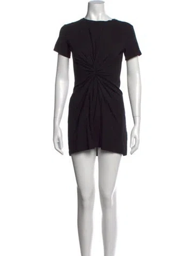 Pre-owned Theory Crew Neck Mini Dress In Black