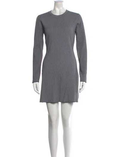 Pre-owned Theory Crew Neck Mini Dress In Black