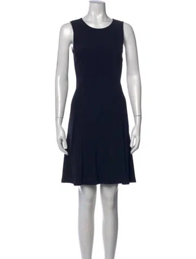 Pre-owned Theory Crew Neck Mini Dress In Black