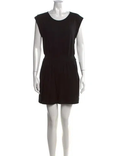 Pre-owned Theory Crew Neck Mini Dress In Black