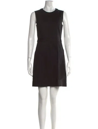 Pre-owned Theory Crew Neck Mini Dress In Black