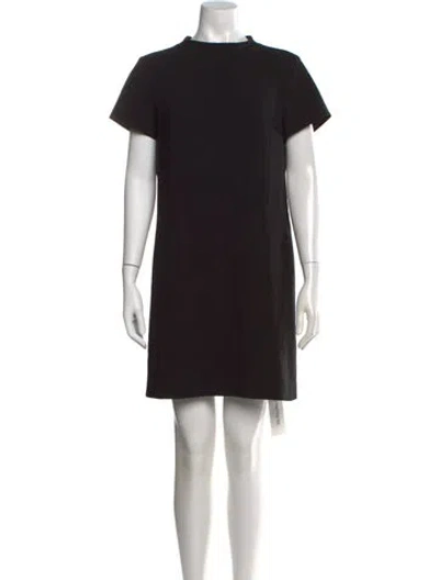 Pre-owned Theory Crew Neck Mini Dress In Black