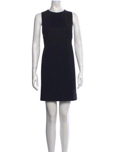 Pre-owned Theory Crew Neck Mini Dress In Black