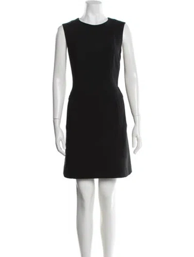 Pre-owned Theory Crew Neck Mini Dress In Black