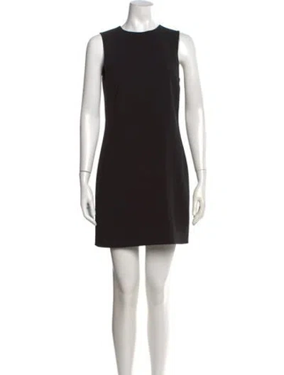 Pre-owned Theory Crew Neck Mini Dress In Black