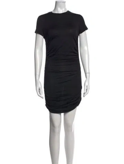 Pre-owned Theory Crew Neck Mini Dress In Black