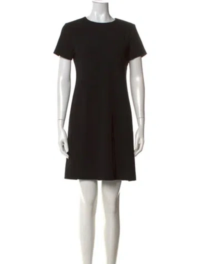 Pre-owned Theory Crew Neck Mini Dress In Black