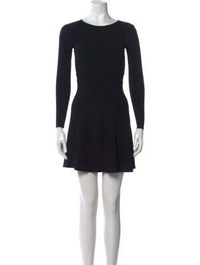 Pre-owned Theory Crew Neck Mini Dress In Black