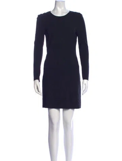 Pre-owned Theory Crew Neck Mini Dress In Black