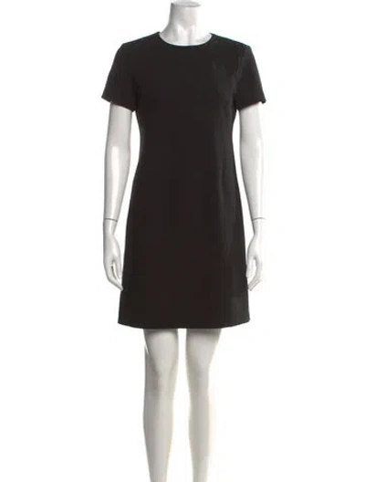 Pre-owned Theory Crew Neck Mini Dress In Black