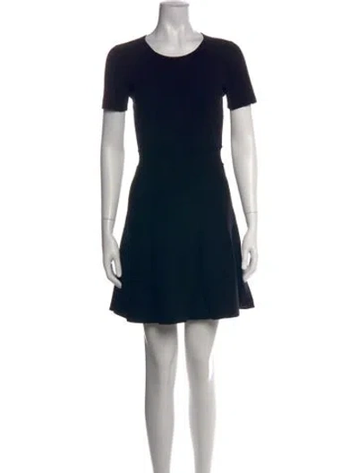 Pre-owned Theory Crew Neck Mini Dress In Black