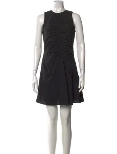 Pre-owned Theory Crew Neck Mini Dress In Black