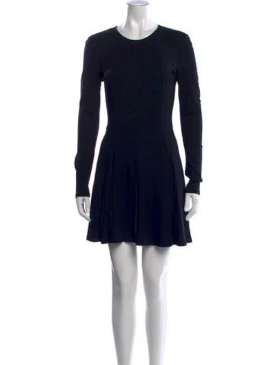 Pre-owned Theory Crew Neck Mini Dress In Black