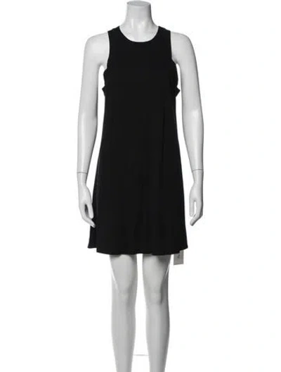 Pre-owned Theory Crew Neck Mini Dress In Black