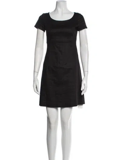 Pre-owned Theory Crew Neck Mini Dress In Black