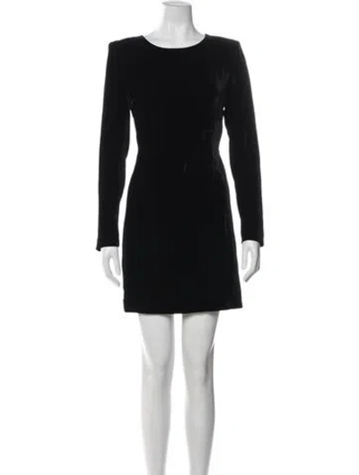 Pre-owned Theory Crew Neck Mini Dress In Black