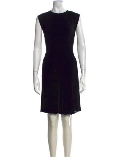 Pre-owned Theory Crew Neck Mini Dress In Black