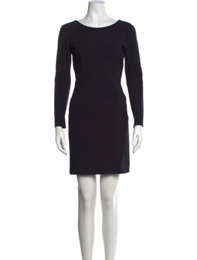Pre-owned Theory Crew Neck Mini Dress In Black
