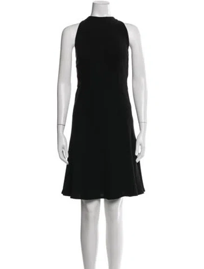 Pre-owned Theory Crew Neck Mini Dress In Black