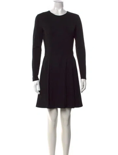 Pre-owned Theory Crew Neck Mini Dress In Black
