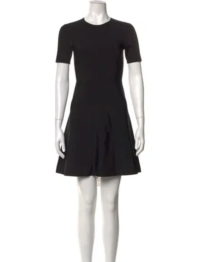Pre-owned Theory Crew Neck Mini Dress In Black