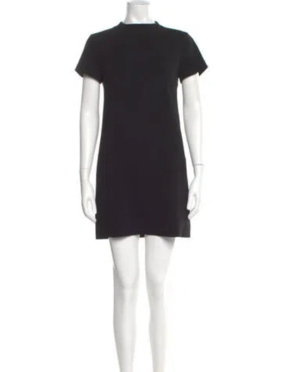 Pre-owned Theory Crew Neck Mini Dress In Blue