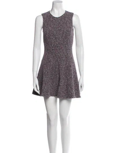 Pre-owned Theory Crew Neck Mini Dress In Blue