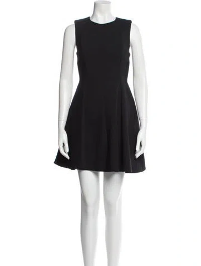 Pre-owned Theory Crew Neck Mini Dress In Blue
