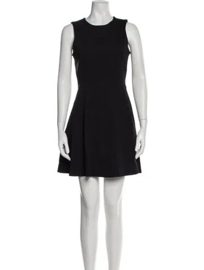 Pre-owned Theory Crew Neck Mini Dress In Blue