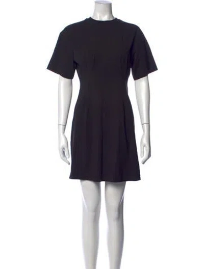 Pre-owned Theory Crew Neck Mini Dress In Blue