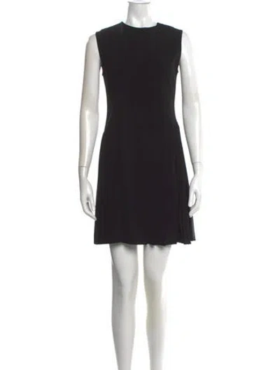 Pre-owned Theory Crew Neck Mini Dress In Brown