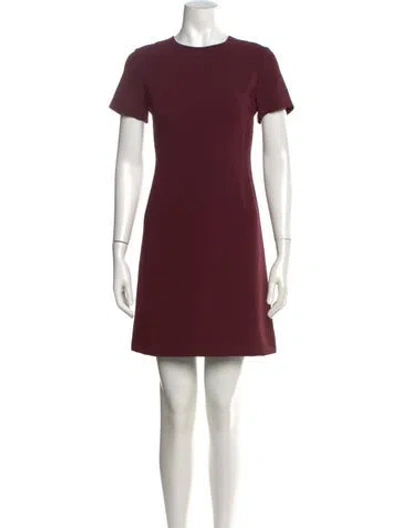 Pre-owned Theory Crew Neck Mini Dress In Burgundy