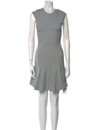 Pre-owned Theory Crew Neck Mini Dress In Gray