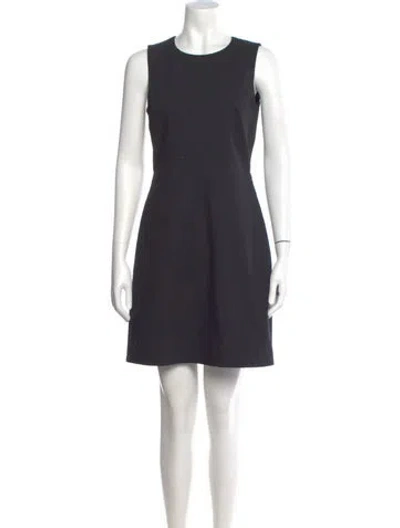 Pre-owned Theory Crew Neck Mini Dress In Gray
