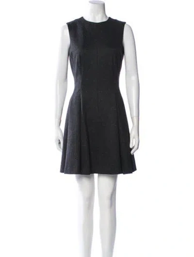 Pre-owned Theory Crew Neck Mini Dress In Gray