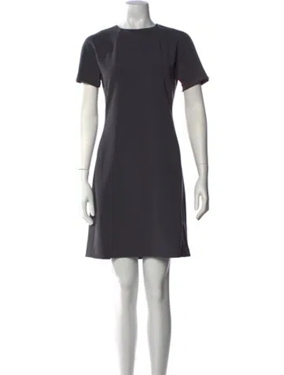 Pre-owned Theory Crew Neck Mini Dress In Gray