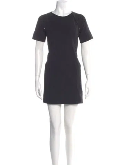 Pre-owned Theory Crew Neck Mini Dress In Gray