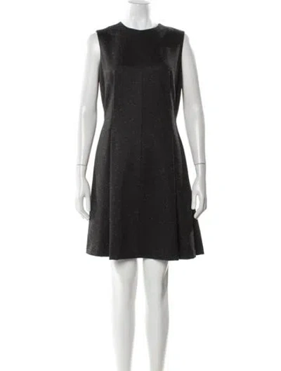 Pre-owned Theory Crew Neck Mini Dress In Gray