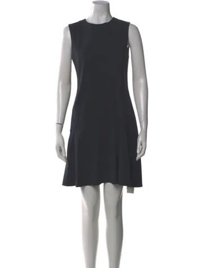 Pre-owned Theory Crew Neck Mini Dress In Gray