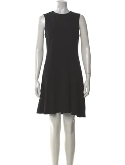 Pre-owned Theory Crew Neck Mini Dress In Gray