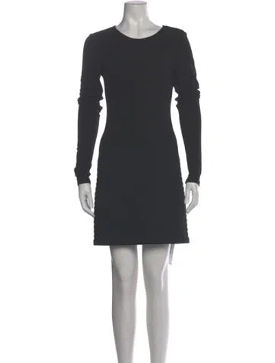 Pre-owned Theory Crew Neck Mini Dress In Gray