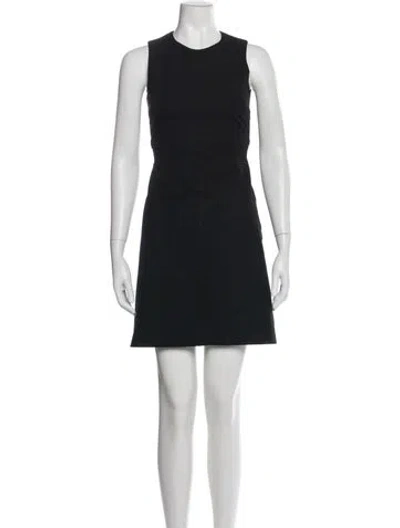 Pre-owned Theory Crew Neck Mini Dress In Gray