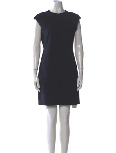 Pre-owned Theory Crew Neck Mini Dress In Gray
