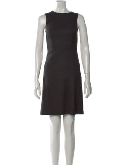 Pre-owned Theory Crew Neck Mini Dress In Gray